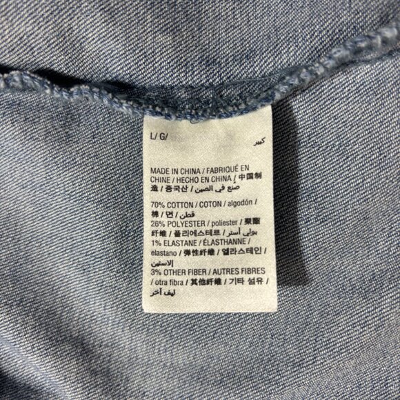 Style & Co. Daisy Blue Denim Stretch Jacket Size Large L - Picture 5 of 6